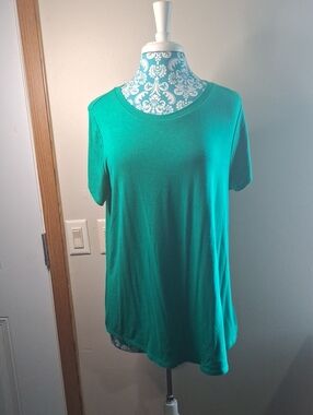 Zenana Outfitters Teal Short Sleeve Crewneck Top